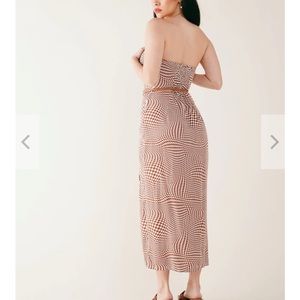 Strapless midi dress